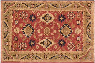 handmade Traditional Kafkaz Chobi Ziegler Rust Lt. Green Hand Knotted RECTANGLE 100% WOOL area rug 9 x 12